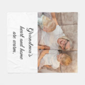 写真独身のミニマリストエレガントブラックスクリプト フリースブランケット (正面(横))