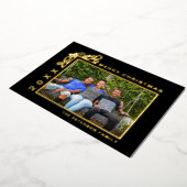 写真独身のメリークリスマス金ゴールド 箔シーズンカード (回転した状態)