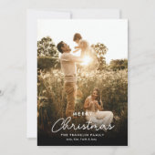 写真独身の写真クリスマスカーモダンド シーズンカード (正面)