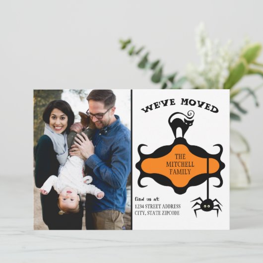 写真独身の新しい住所ハロウィーン引っ越しました 案内状 (スタンド正面)