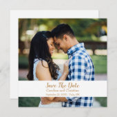 写真独身の日付の発結婚表を保存 セーブザデート (正面/裏面)