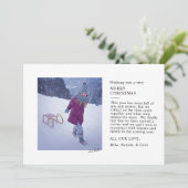 写真独身の特別メッセージの休日カード シーズンカード (スタンド正面)