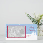 写真独身の雪のように青いクリスマスの休日の挨拶 シーズンカード (スタンド正面)