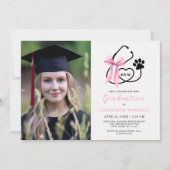 写真獣医学校卒業記念パーティー 招待状 (正面)