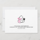 写真獣医学校卒業記念パーティー 招待状 (裏面)