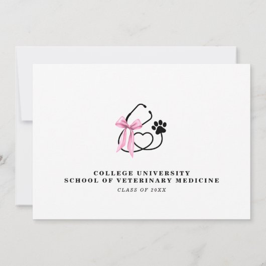 写真獣医学校卒業記念パーティー 招待状 (裏面)