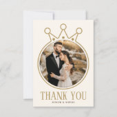 写真王室のと結婚のリングや輪サンキューカード サンキューカード (正面)