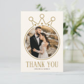 写真王室のと結婚のリングや輪サンキューカード サンキューカード (スタンド正面)