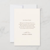 写真王室のと結婚のリングや輪サンキューカード サンキューカード (裏面)