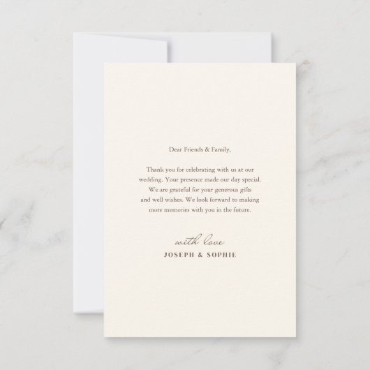 写真王室のと結婚のリングや輪サンキューカード サンキューカード (裏面)