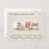 写真王室のの誕生発表 案内ポストカード (正面/裏面)