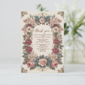 写真王室のビクトリアンお洒落フローラブライダル サンキューカード (スタンド正面)