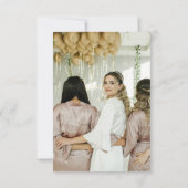 写真王室のビクトリアンお洒落フローラブライダル サンキューカード (裏面)