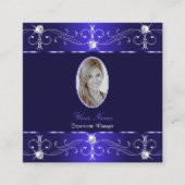 写真王室の付き華美オーナメント スクエア名刺 (正面)