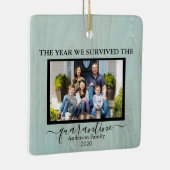 写真生き延び我々は検疫フェイク木材 セラミックオーナメント (右)