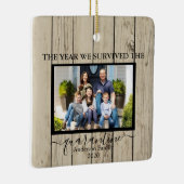 写真生き延び我々は検疫フェイク木材 セラミックオーナメント (右)