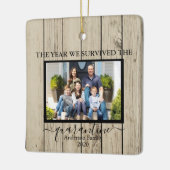 写真生き延び我々は検疫フェイク木材 セラミックオーナメント (左)