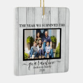 写真生き延び我々は検疫フェイク木材 セラミックオーナメント (右)