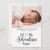 写真生まれたばかりのの誕生のお知らせ 案内状 (正面)