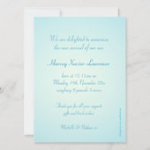 写真生まれたばかりのアナウンスカード – blue check 案内状 (裏面)