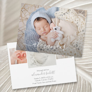 写真生まれたばかりのコラージュの誕生のお知らせ