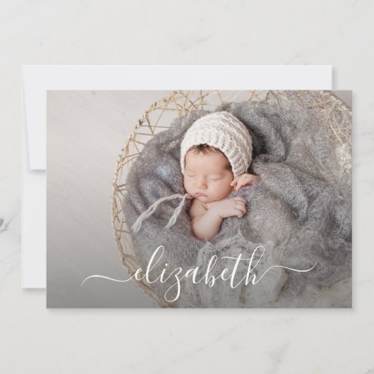 写真生まれたばかりのコラージュの誕生のお知らせ (正面)