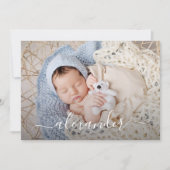 写真生まれたばかりのコラージュの誕生のお知らせ (正面)