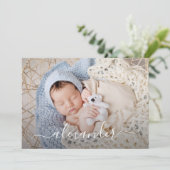 写真生まれたばかりのコラージュの誕生のお知らせ (スタンド正面)