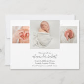 写真生まれたばかりのコラージュの誕生のお知らせ (裏面)