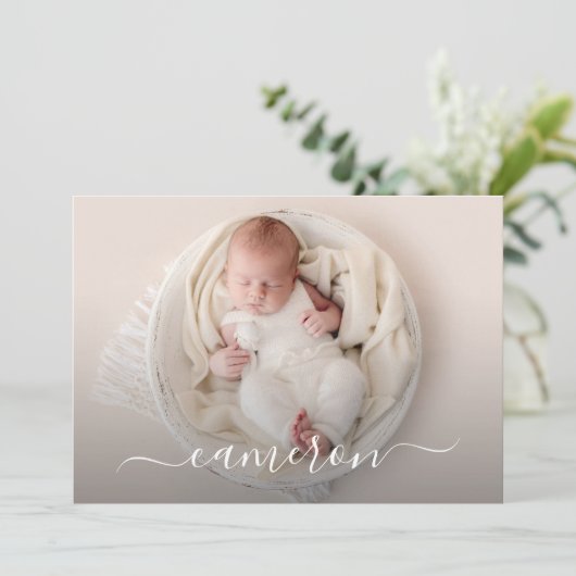 写真生まれたばかりのコラージュの誕生のお知らせ 案内状 (スタンド正面)