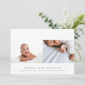 写真生まれたばかりのコラージュベビー誕生発表 案内状 (スタンド正面)