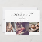 写真生まれたばかりのコラージュ誕生のお知らせ サンキューカード (正面)