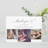 写真生まれたばかりのコラージュ誕生のお知らせ サンキューカード (スタンド正面)