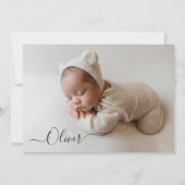 写真生まれたばかりのコラージュ誕生のお知らせ サンキューカード (裏面)