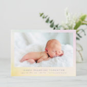 写真生まれたばかりのコラージレインボーベビー誕生 案内状 (スタンド正面)