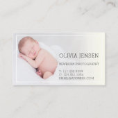 写真生まれたばかりのベビー写真家2 名刺 (正面)