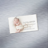 写真生まれたばかりのベビー写真家 マグネット名刺 (インサイチュ)