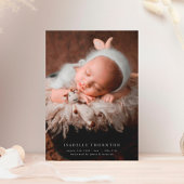 写真生まれたばかりのベビー誕生 案内状