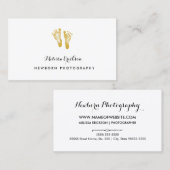 写真生まれたばかりの者のエレガント金ゴールド機器フェイク機器 名刺 (正面/裏面)