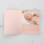 写真生まれたばかりのmomentoカード – peach check カード (内部)