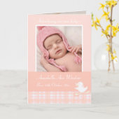 写真生まれたばかりのmomentoカード – peach check カード (黄色い花)