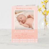 写真生まれたばかりのmomentoカード – peach check カード (黄色い花)