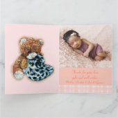 写真生まれたばかりのmomentoカード – teddy bear サンキューカード (内部)