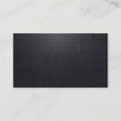 写真用カッコいいブラックメタルプロフェッショナル 名刺 (裏面)