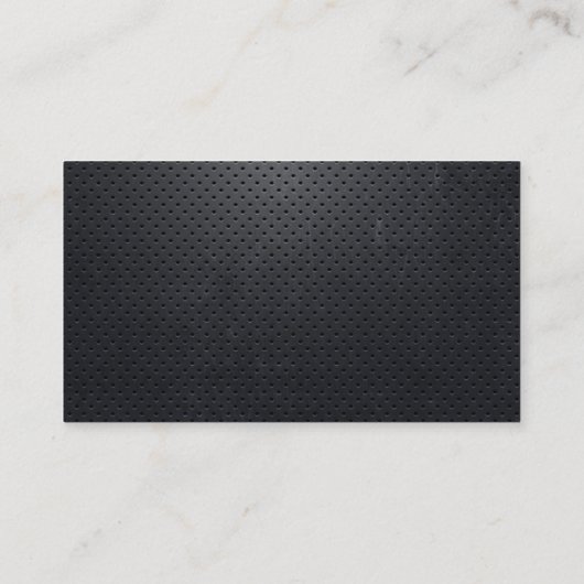 写真用カッコいいブラックメタルプロフェッショナル 名刺 (裏面)