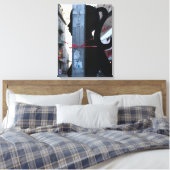 写真用キャンバスの黒いシルエット通り キャンバスプリント (インサイチュ (寝室))