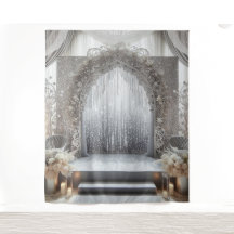 写真用グレー調の吊るしタペストリー