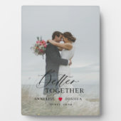 写真用ス結婚クリプトオーバーレパーソナライズされたイ フォトプラーク (正面)