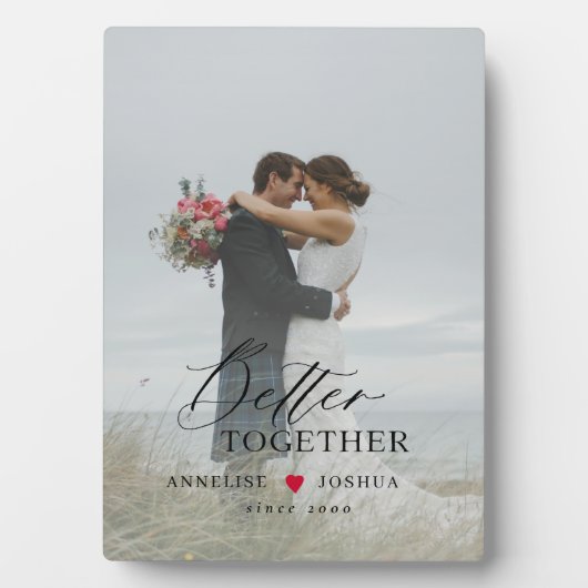 写真用ス結婚クリプトオーバーレパーソナライズされたイ  フォトプラーク (正面)