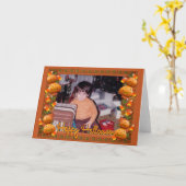 写真用ハロウィーンのかわいいグリーティングカード カード (黄色い花)